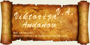 Viktorija Andonov vizit kartica